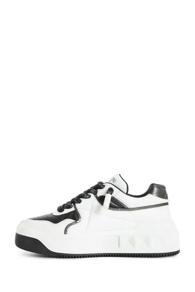 Valentino Leather Sneakers With Iconic Studs