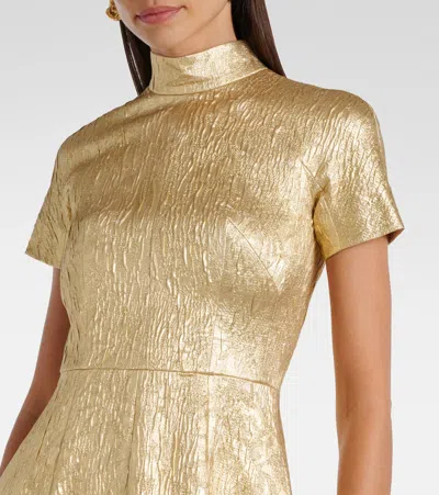 Emilia Wickstead Malinda Metallic Cloque Gown In Gold | ModeSens