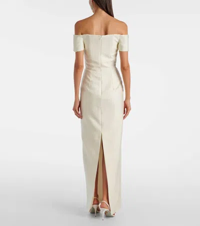 Emilia Wickstead Aislinn Floral Pencil Cloque Gown