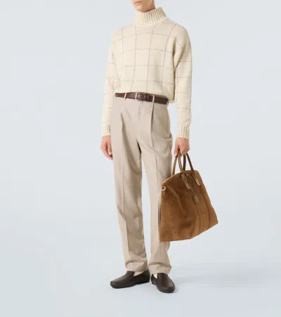 Manolo Blahnik Alder Leather Loafers In Brown