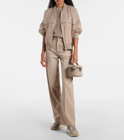 Brunello Cucinelli Runner Suede And Canvas Sneakers