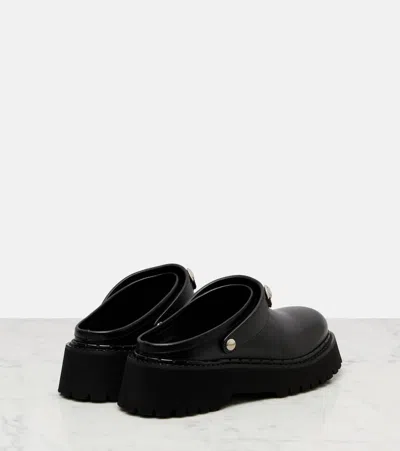 Gucci Gum Leather Ballet Flats In Black