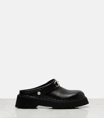 Gucci Gum Leather Ballet Flats In Black
