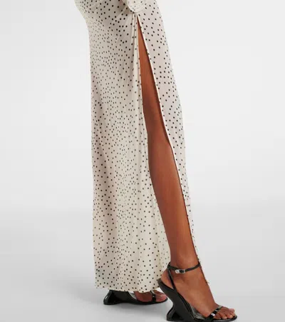 Magda Butrym Floral-appliqué Polka-dot Maxi Dress