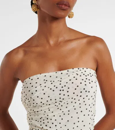 Magda Butrym Floral-appliqué Polka-dot Maxi Dress