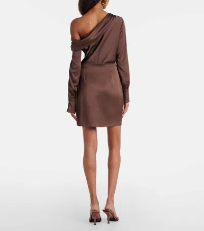 Simkhai Cameron Draped One-shoulder Minidress
