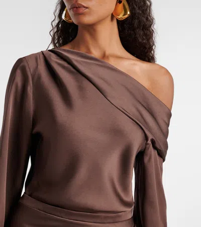 Simkhai Cameron Draped One-shoulder Minidress