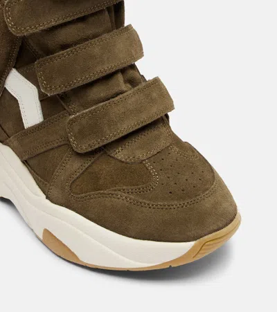 Isabel Marant Balskee Suede High-top Platform Sneakers