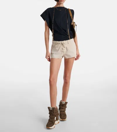 Isabel Marant Balskee Suede High-top Platform Sneakers