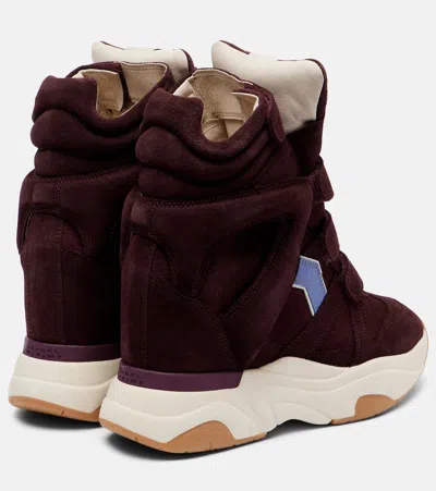 Isabel Marant Balskee Suede High-top Platform Sneakers