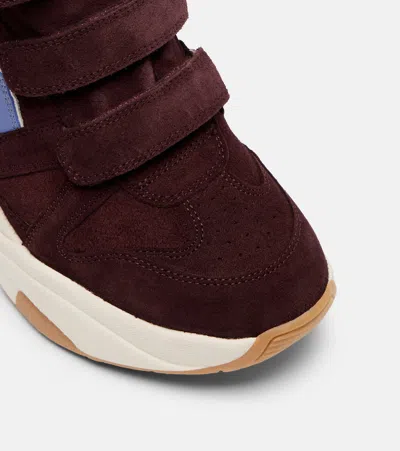 Isabel Marant Balskee Suede High-top Platform Sneakers