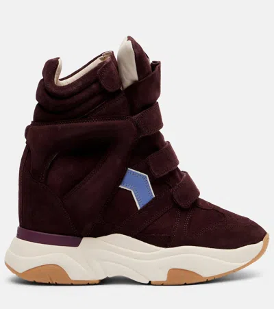 Isabel Marant Balskee Suede High-top Platform Sneakers