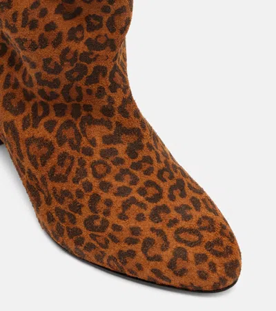 Isabel Marant Dalby 55 Leopard-print Suede Ankle Boots