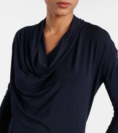 Tove Eadan Draped Jersey Midi Dress In Black