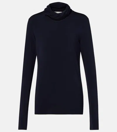 Tove Lisette Jersey Turtleneck Top In Black