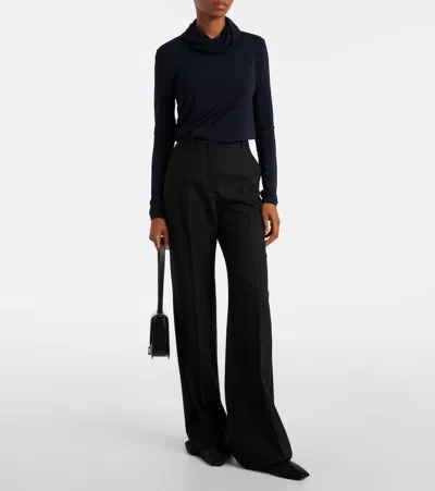 Tove Lisette Jersey Turtleneck Top In Black