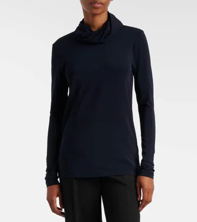 Tove Lisette Jersey Turtleneck Top In Black