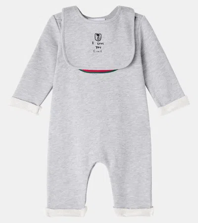 Gucci X Euan Roberts Baby Cotton Jersey Onesie And Bib Set