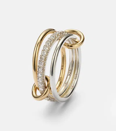 Spinelli Kilcollin Tigris Sg 18kt Gold And Sterling Silver Ring With Diamonds