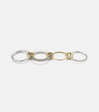 Spinelli Kilcollin Arla Sterling Silver And 18kt Yellow Gold Ring With Diamonds