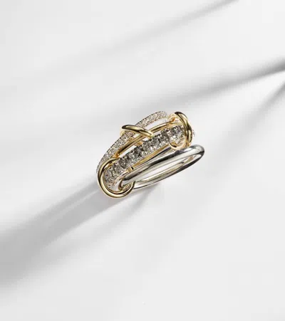 Spinelli Kilcollin Arla Sterling Silver And 18kt Yellow Gold Ring With Diamonds