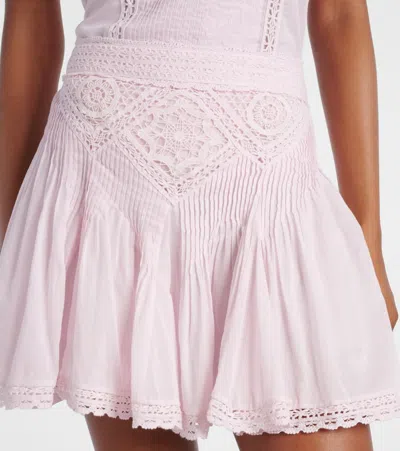 Isabel Marant Étoile Lace-trimmed Cotton Miniskirt