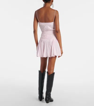 Isabel Marant Étoile Lace-trimmed Cotton Miniskirt