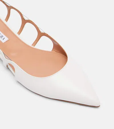 Aquazzura Endless Love Cutout Leather Flats