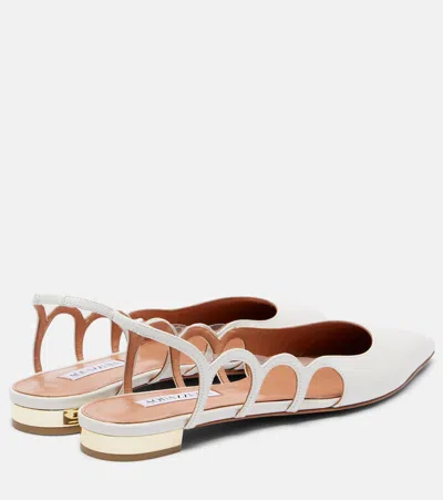 Aquazzura Endless Love Cutout Leather Flats