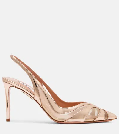 Aquazzura Lune 85 Slingback Pumps