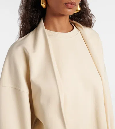 Sportmax Minnie Cotton-blend Jersey Sweatshirt In Neutral