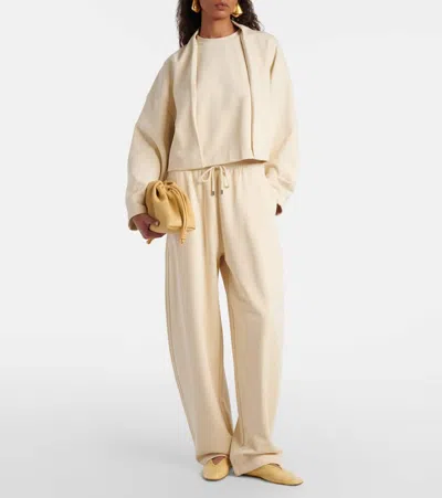 Sportmax Minnie Cotton-blend Jersey Sweatshirt In Neutral