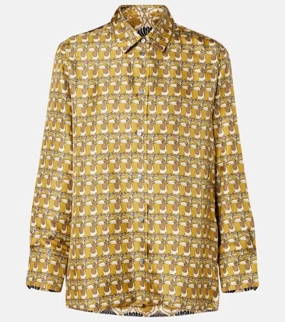 S Max Mara Printed Reversible Silk Shirt