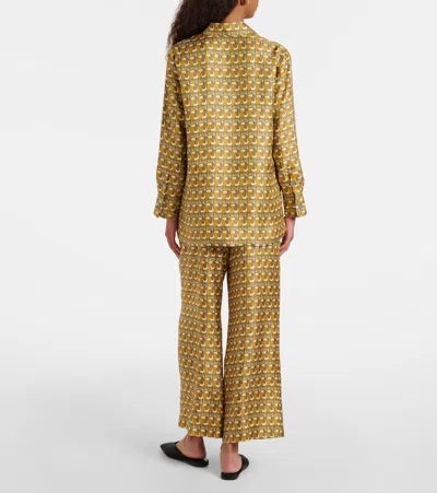 S Max Mara Printed Reversible Silk Shirt