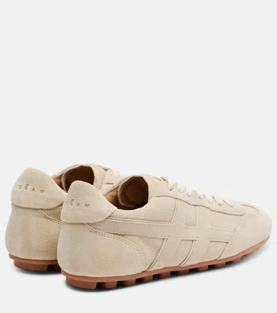 Hogan Rounded Nappa Leather Sneakers With Elevated Profile