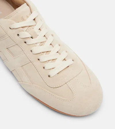Hogan Rounded Nappa Leather Sneakers With Elevated Profile