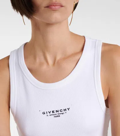 Givenchy Slim Tank Top With Logo Print In White