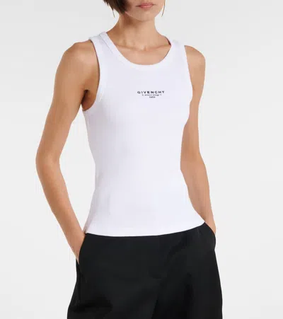 Givenchy Slim Tank Top With Logo Print In White
