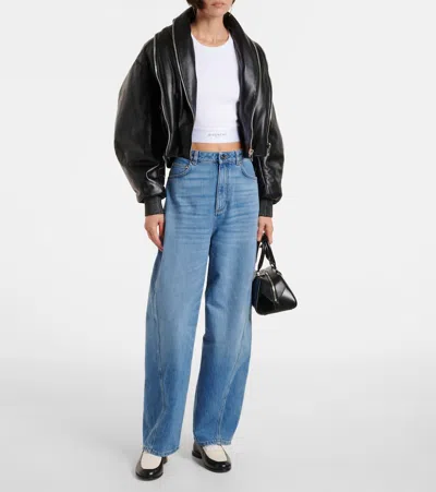 Givenchy Cropped Tank Top In Cotton With Band Clothing