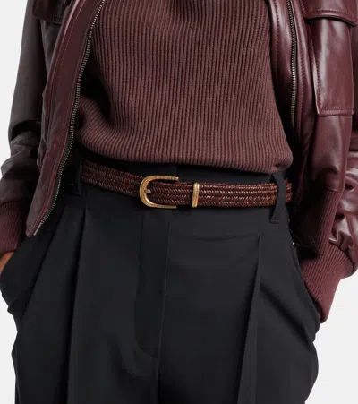 Brunello Cucinelli Woven Leather Belt