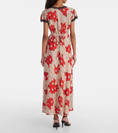 Rixo London Sandrine Lace-trimmed Dress In Neutral