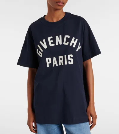 Givenchy Navy Blue Cotton Oversize T-shirt