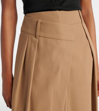 Loewe Draped Cotton Midi Skirt