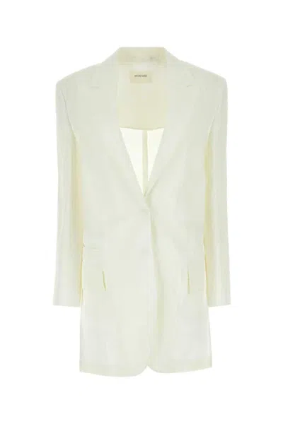 Sportmax White Cotton Blend Edmea Blazer