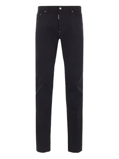 Dsquared2 Man Pants Black Size 40 Cotton In Blue