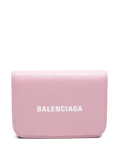 Pre-owned Balenciaga 2024-2025 Leather Wallet In Pink
