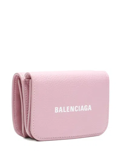Pre-owned Balenciaga 2024-2025 Leather Wallet In Pink
