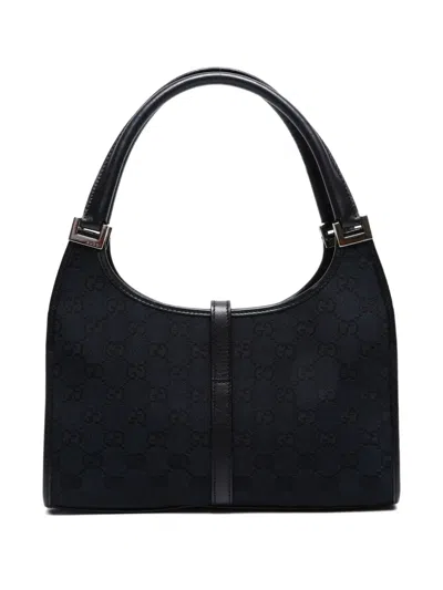 Pre-owned Gucci 2000-2015 Gg-canvas Jackie Shoulder Bag In Black