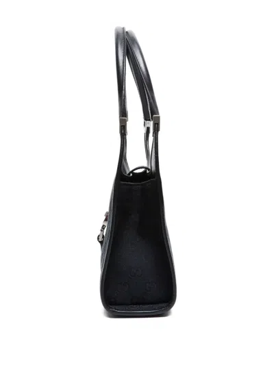 Pre-owned Gucci 2000-2015 Gg-canvas Jackie Shoulder Bag In Black