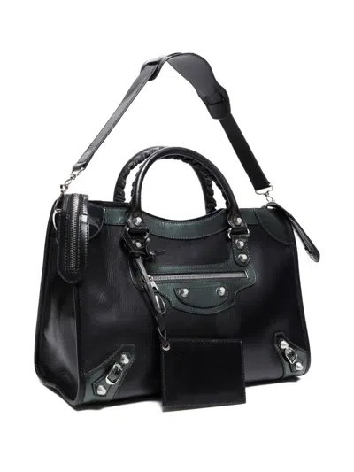 Pre-owned Balenciaga 2010-2020s Nano City Giant Two-way Tote Bag In Black